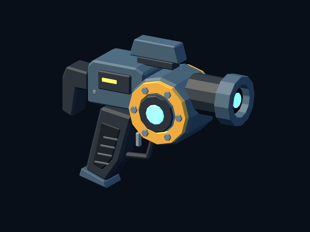FrostRay - Low Poly Sci-Fi Weapons