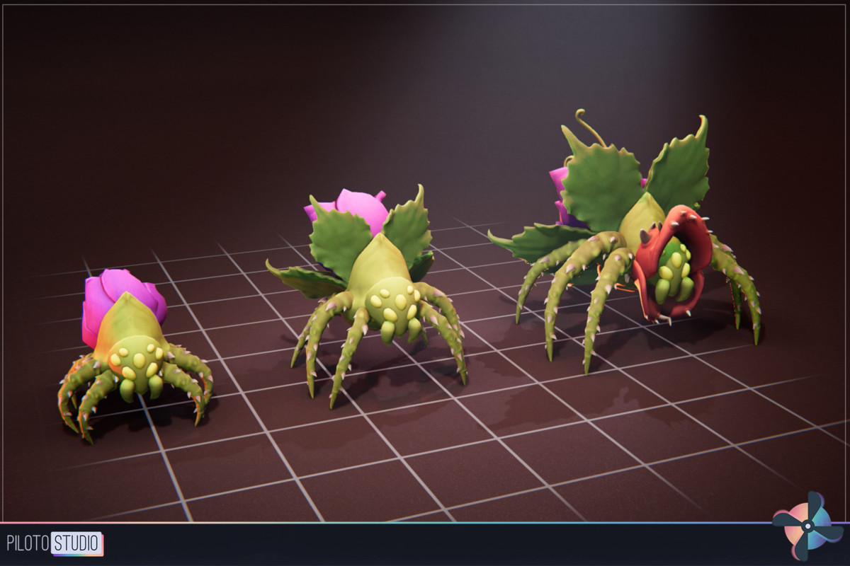 Spider Nature - 3 Characters + Animations