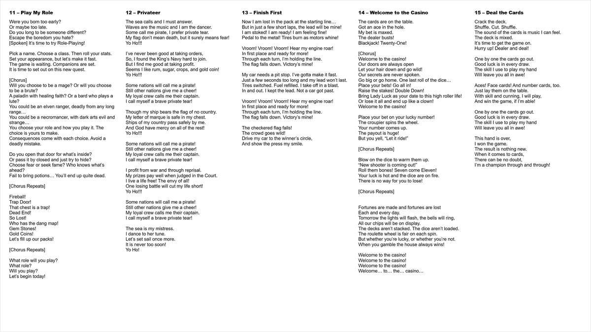 Lyrical Game Music - Video Games