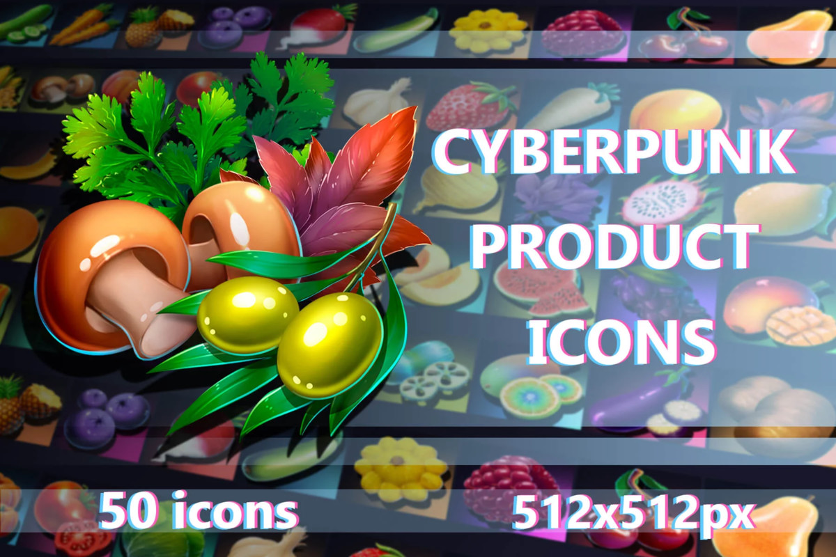 2700 Cyberpunk RPG Icons Pack
