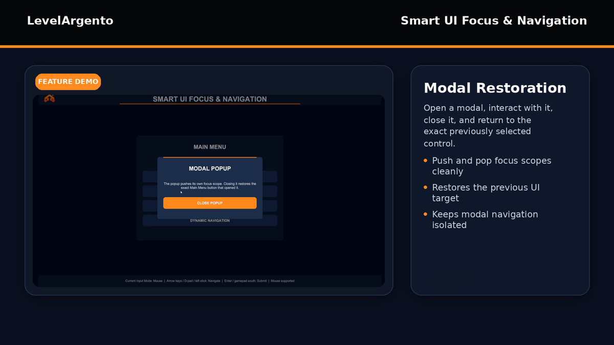 Smart UI Focus & Navigation