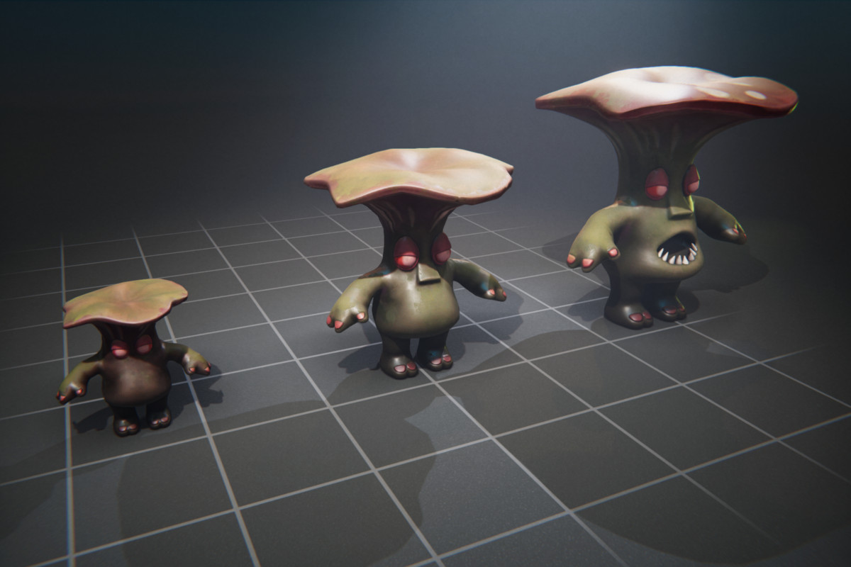 Shadow Mushroom Family - Character + Animations