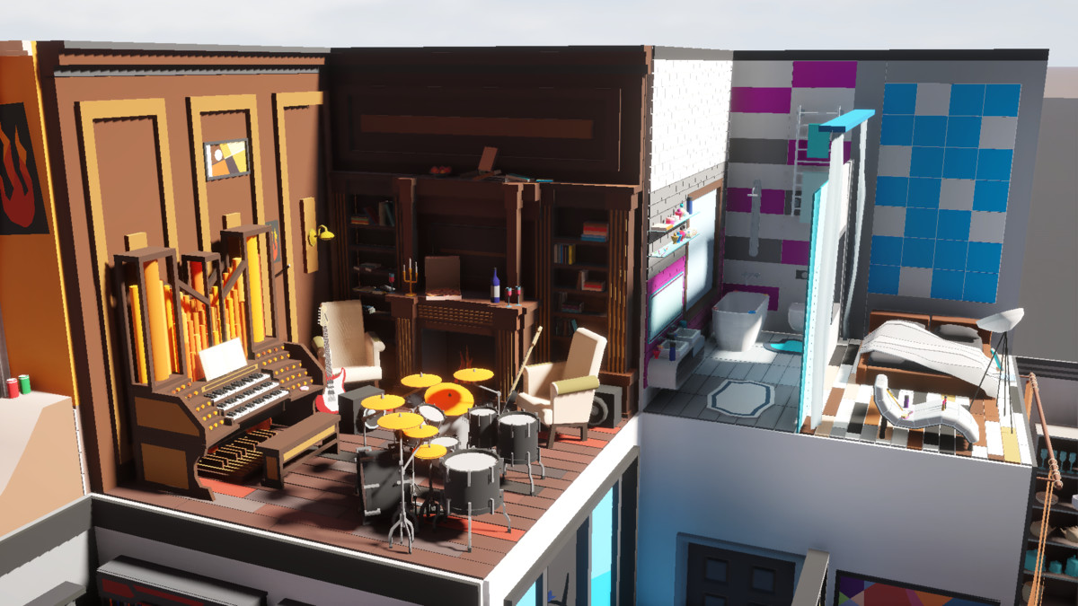 Low Poly 15 Rooms 1000+ objects Vol.1