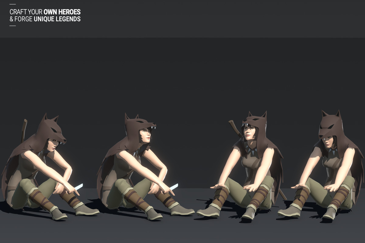 Polyquest Heroes: Warrior I Huntress