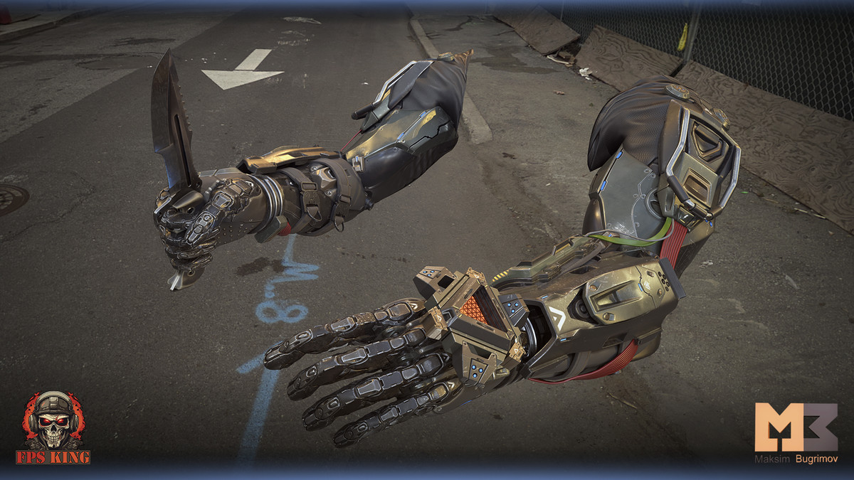 FPS Sci-Fi Hans With Knife (Animations)