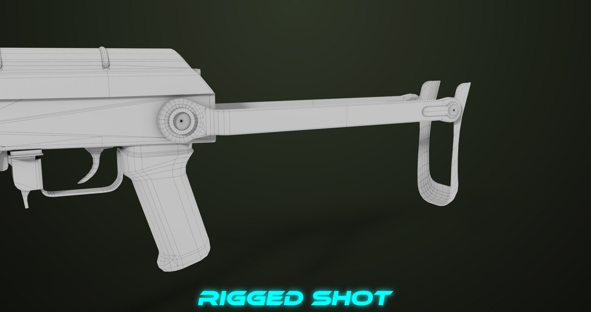 AKMS Light Machine Gun 10 URP HDRP Textures