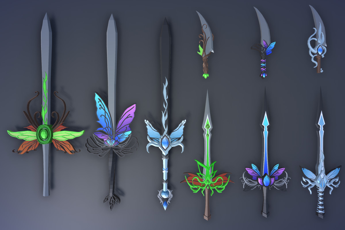 900 Low Poly Fantasy RPG Weapons - Ultimate 3D Pack