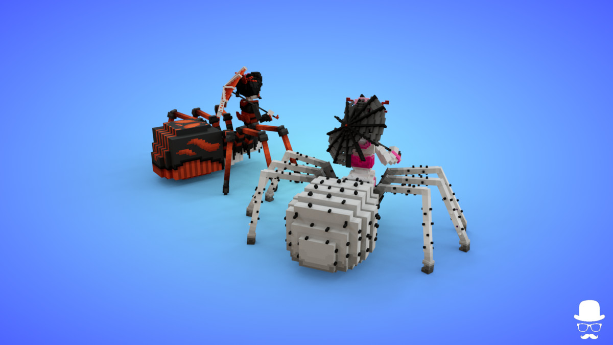 Voxel Spider Creatures Pack