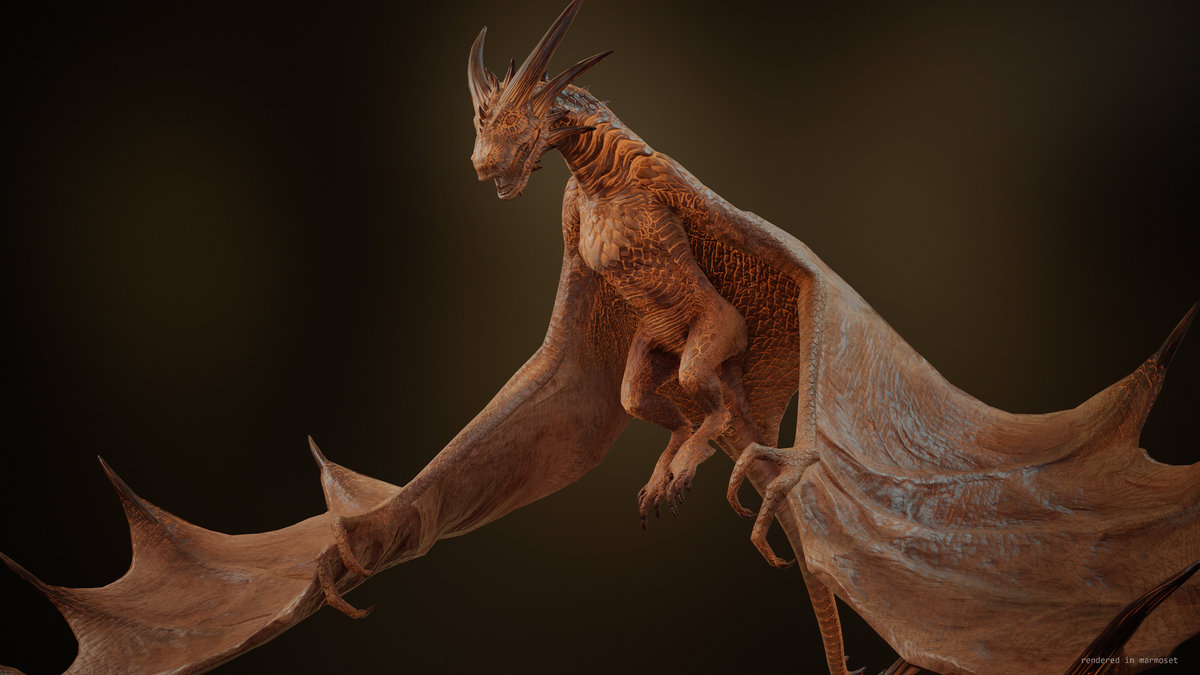 Fire breathing Wyvern