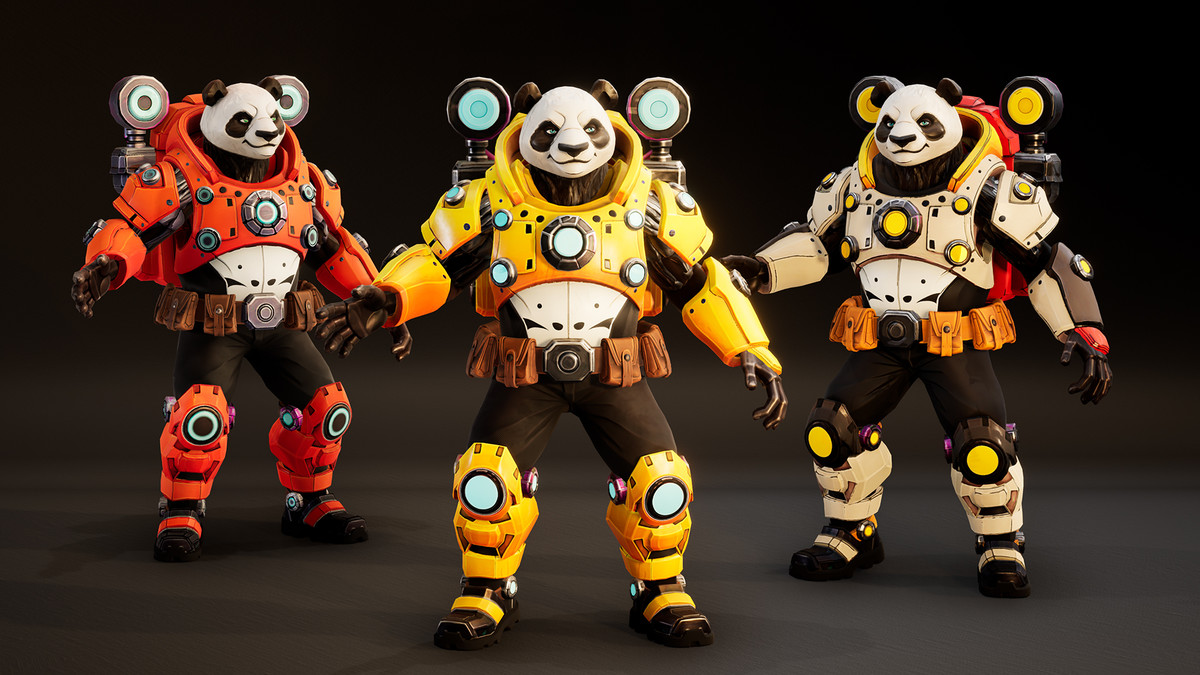 Mecha Panda – Stylized Sci-Fi Panda Character