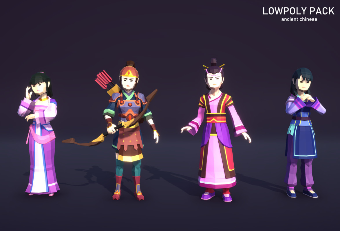 LowpolyPack_Ancient Chinese