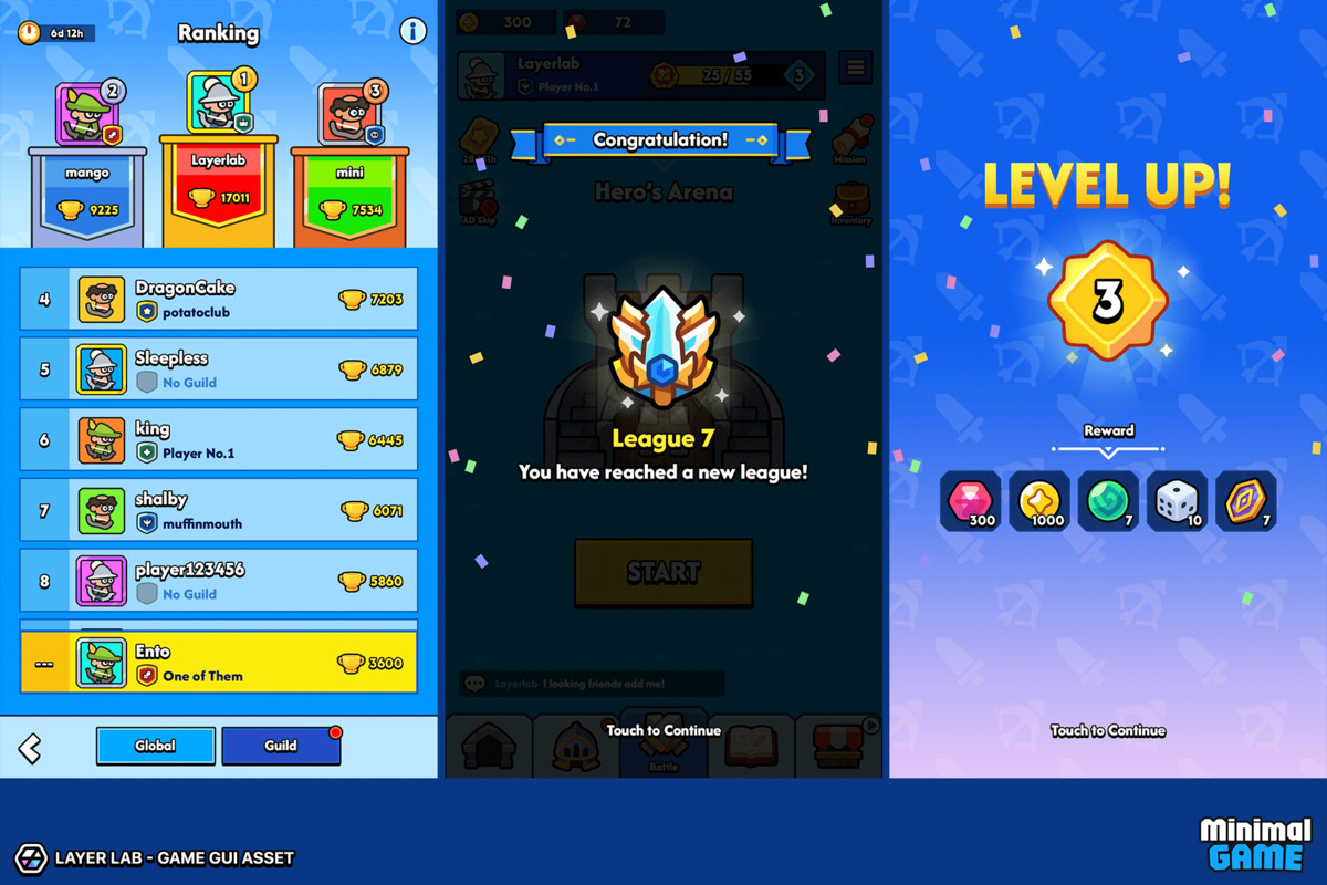 GUI Pro - Minimal Game Blue