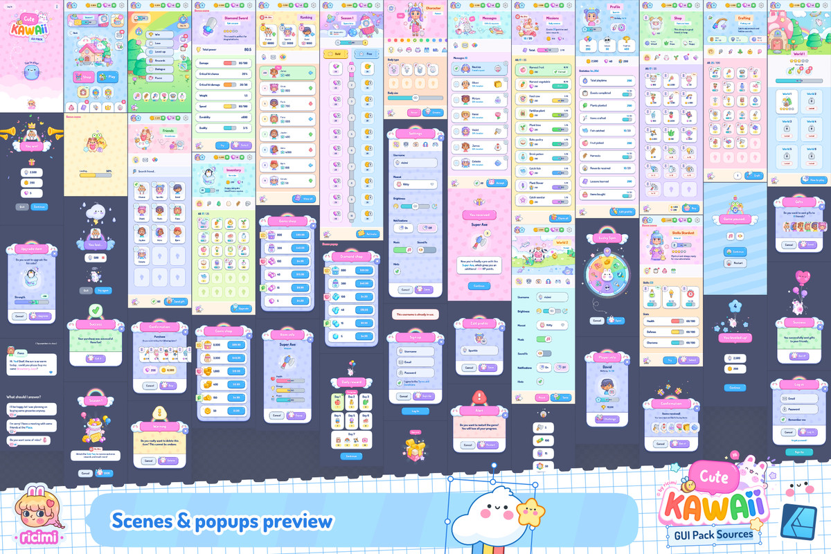 Cute Kawaii GUI Pack Sources