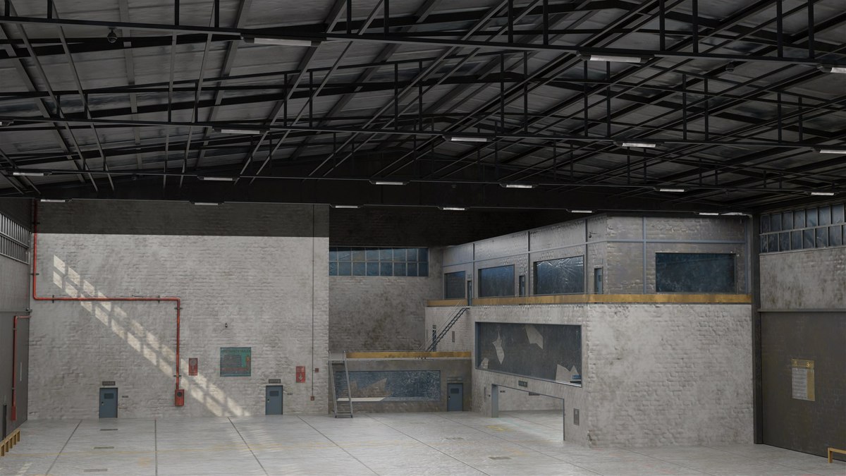 Old Abandoned Warehouse Interior And Exterior URP HDRP Textures