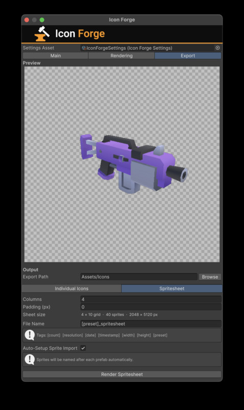 Icon Forge - 3D Icon Renderer