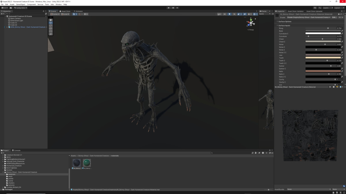 Skinny Ghoul - Dark Humanoid Creature