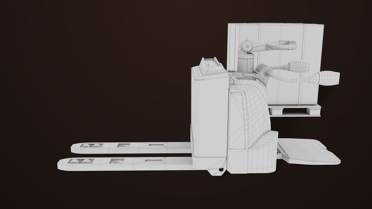 Forklift Trucks and Pallet Yellow Collection URP HDRP Textures