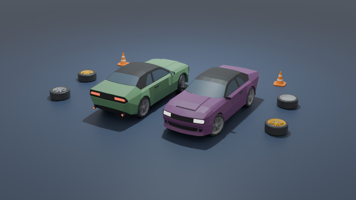 Mobile Optimize-Low Poly Cars