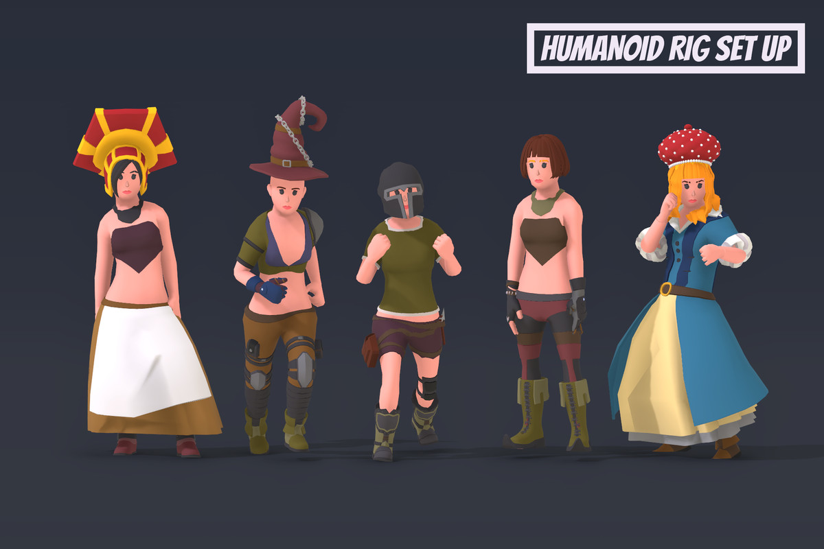 Customizable 3D Fantasy Characters Bundle