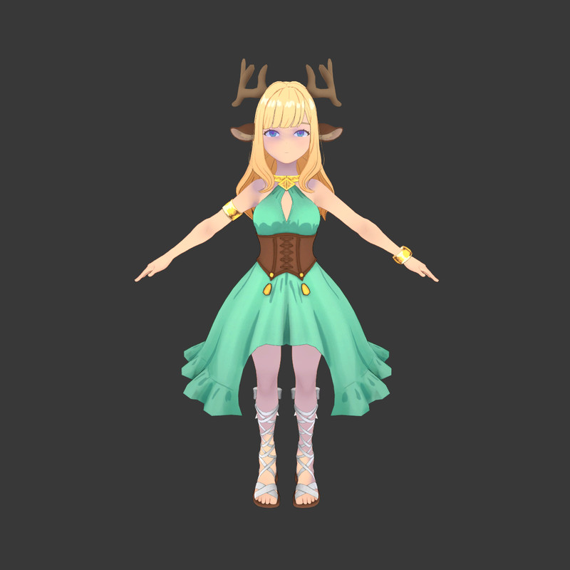 Reina Deer Anime Fantasy Girl