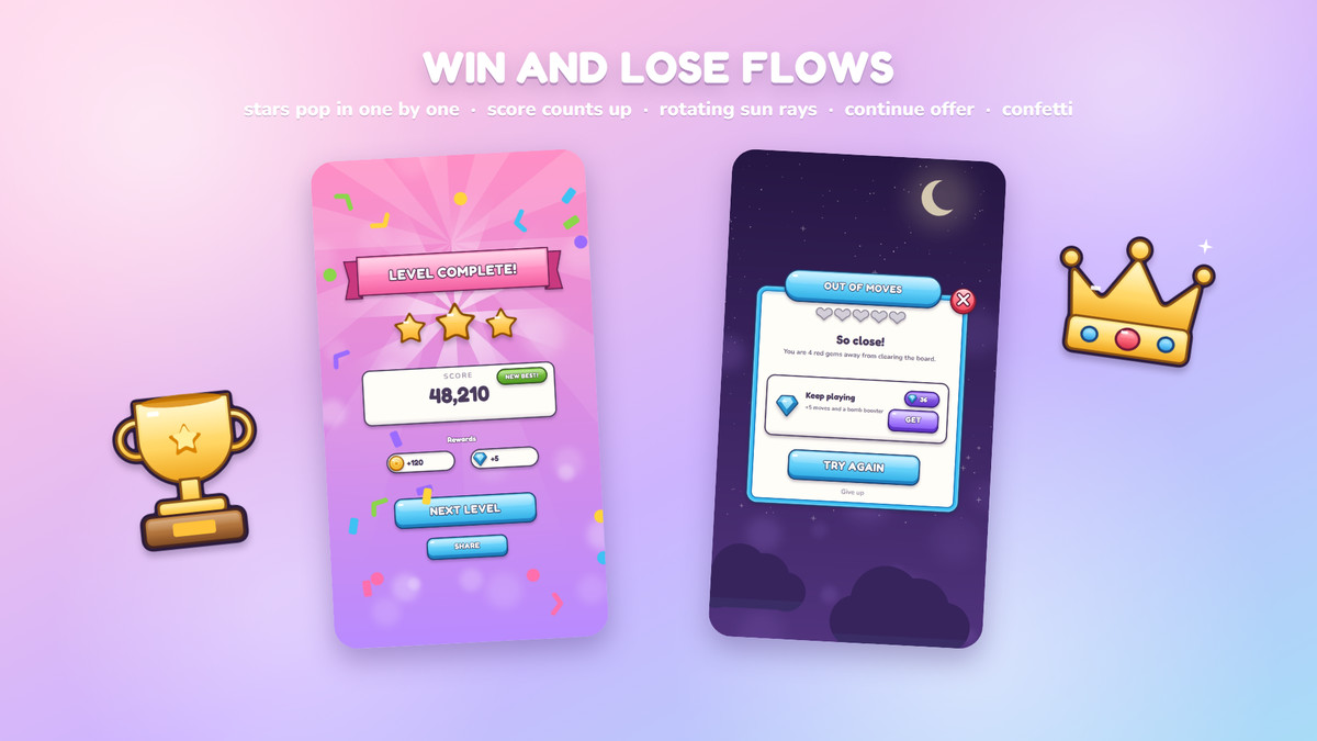 Casual Mobile UI Kit - Game GUI