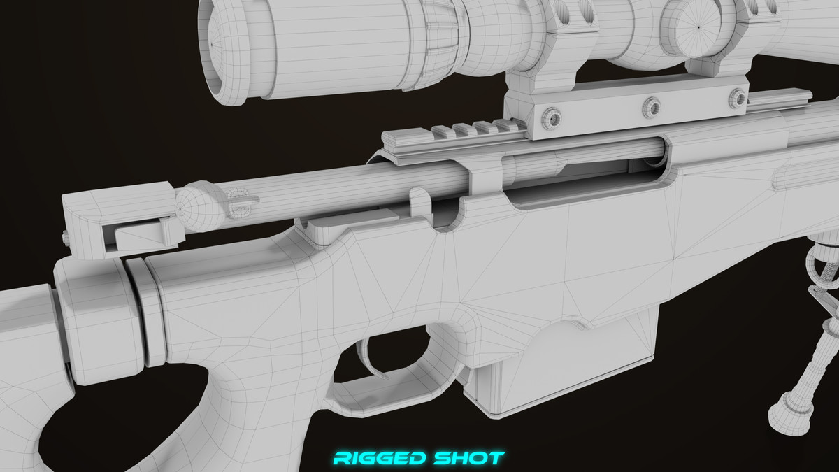 Sniper Rifle 03 Green URP HDRP Textures