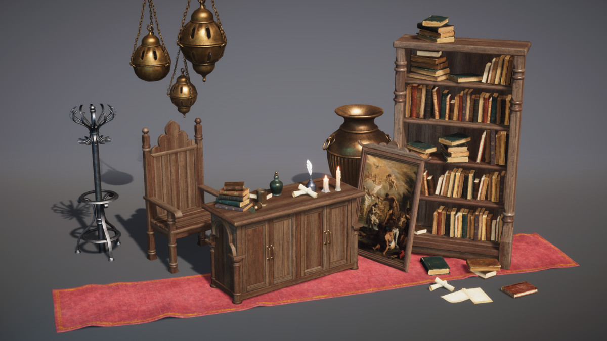 Medieval Furniture Props (Gothic Props, Victorian Props, Medieval, Furniture)