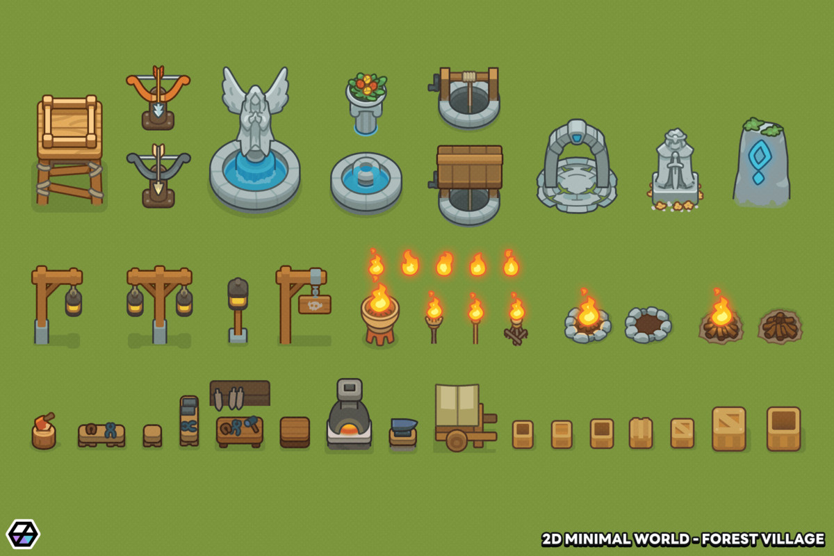 2D Minimal World - Forest Village