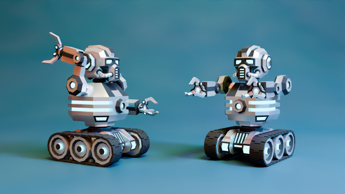 Tracked Robot Low-Poly