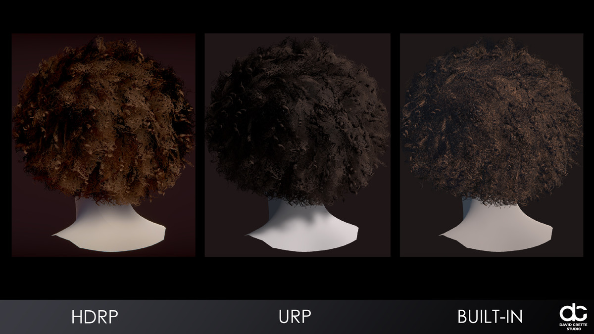 Realistic female hairstyles, pack #1 | Rigged hair, game-ready, low-poly