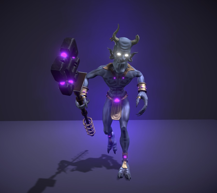 Alien Warrior Guard with Staff