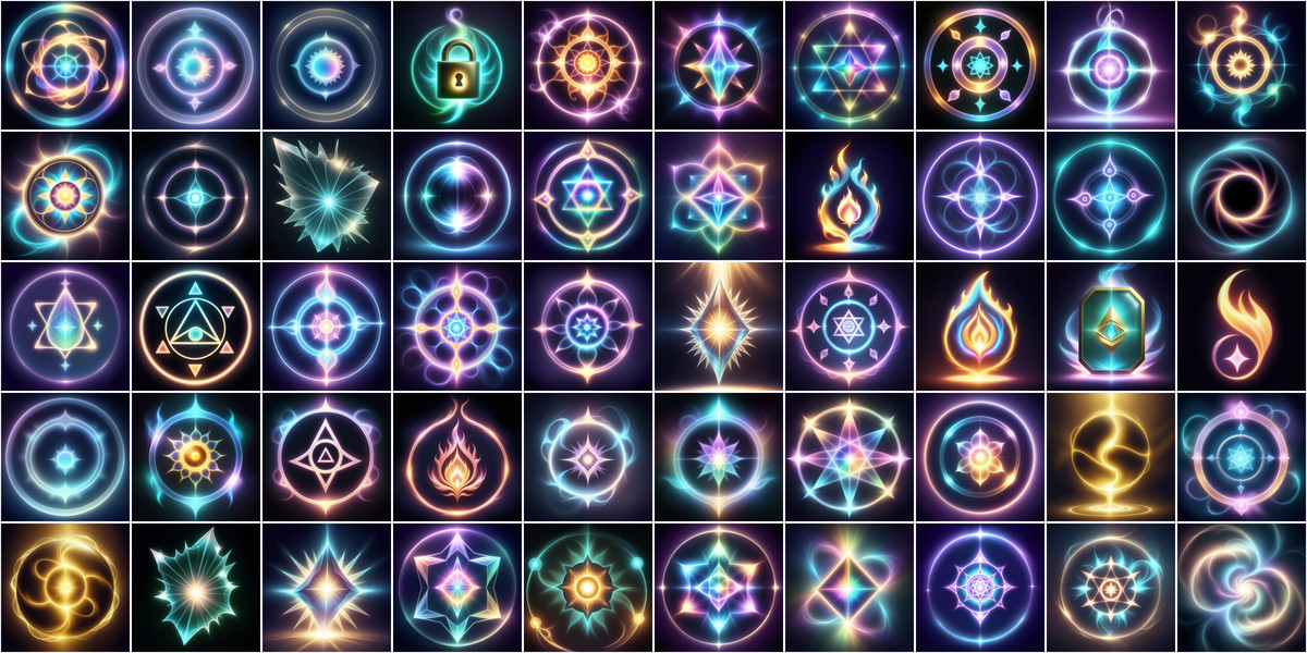 Soft Light Magic Spell Icons Super Bundle1
