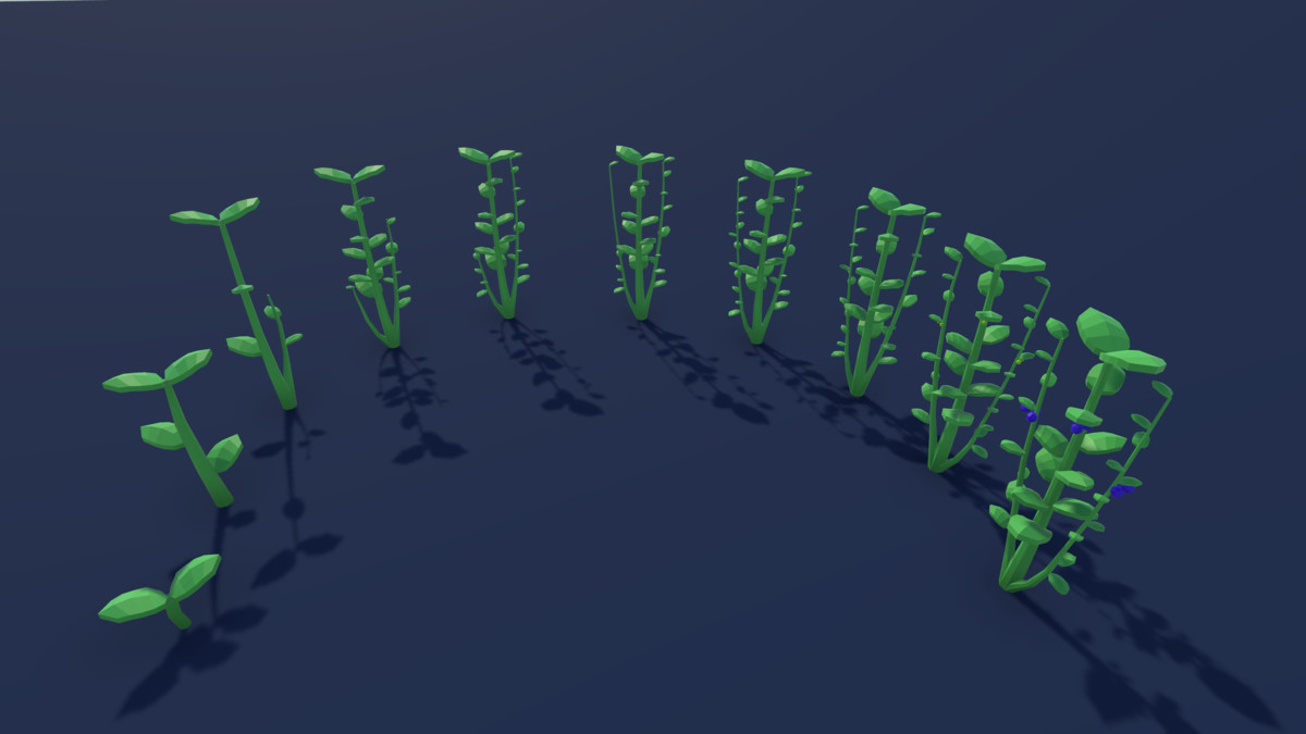 3D Lowpoly Grows Plants