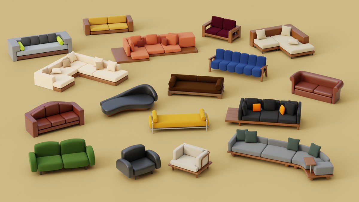 Cozy Furniture - Sofas & Couches Pack