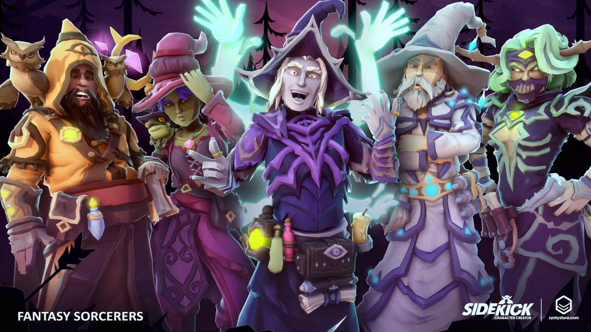Fantasy Sorcerers – Sidekick Modular Characters by Synty