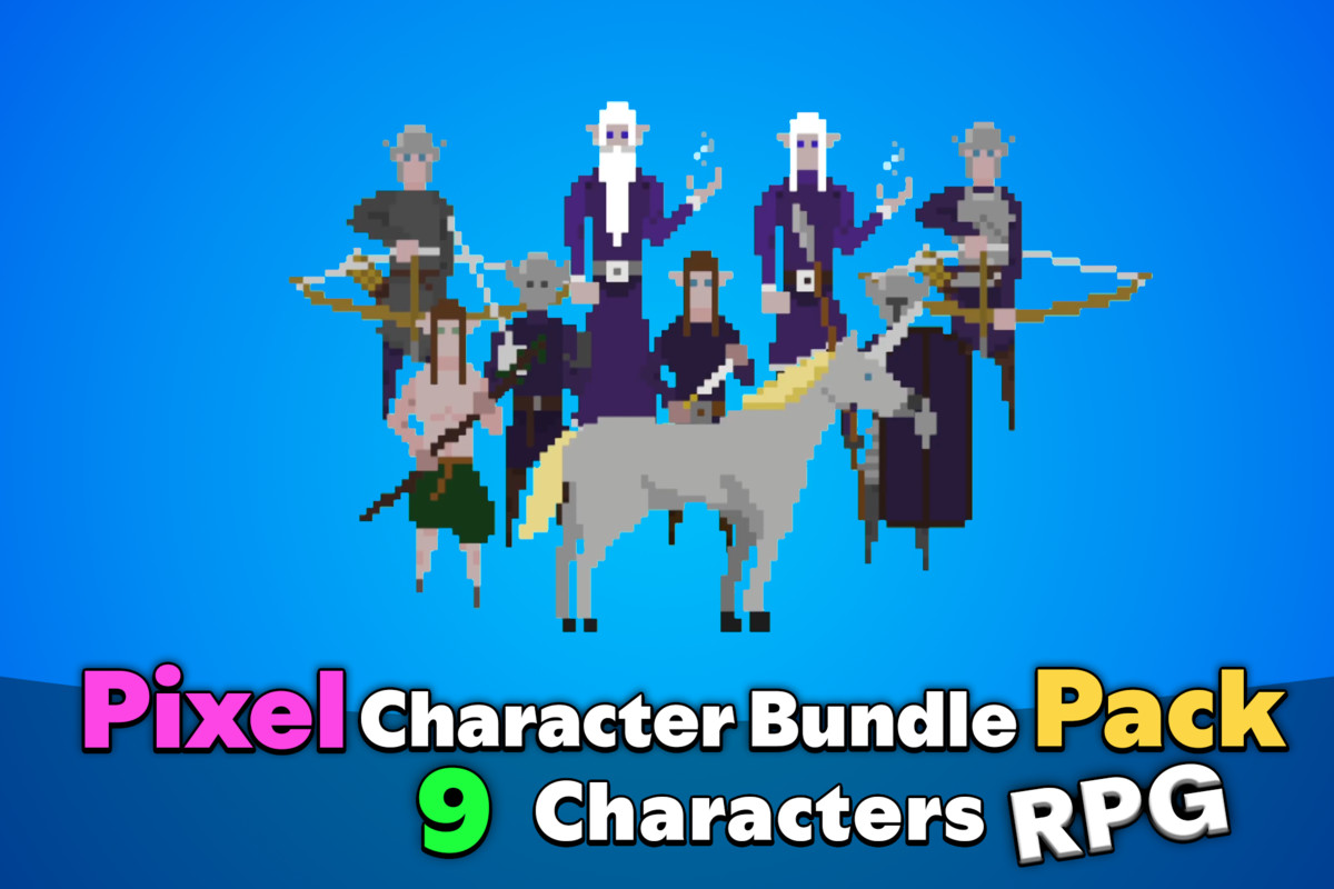 Pixel 2D RPG Character Mega Pack (Faction Elfs)