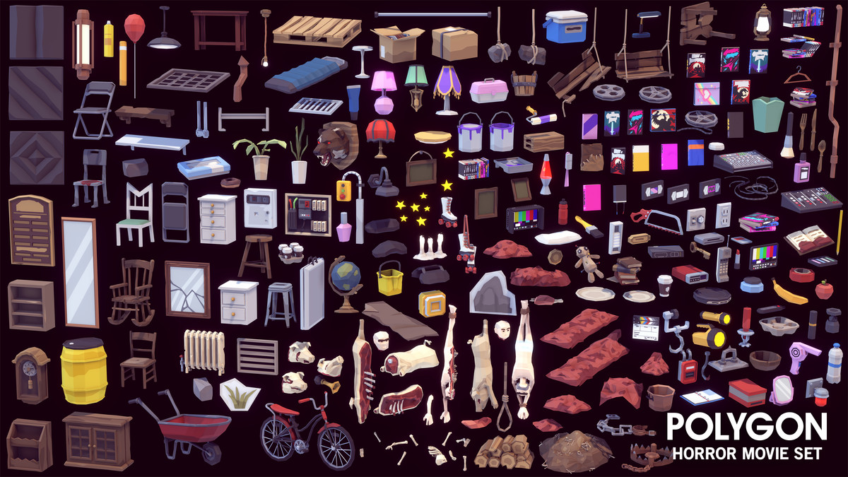 POLYGON - Horror Movie Set - Low Poly 3D Art by Synty