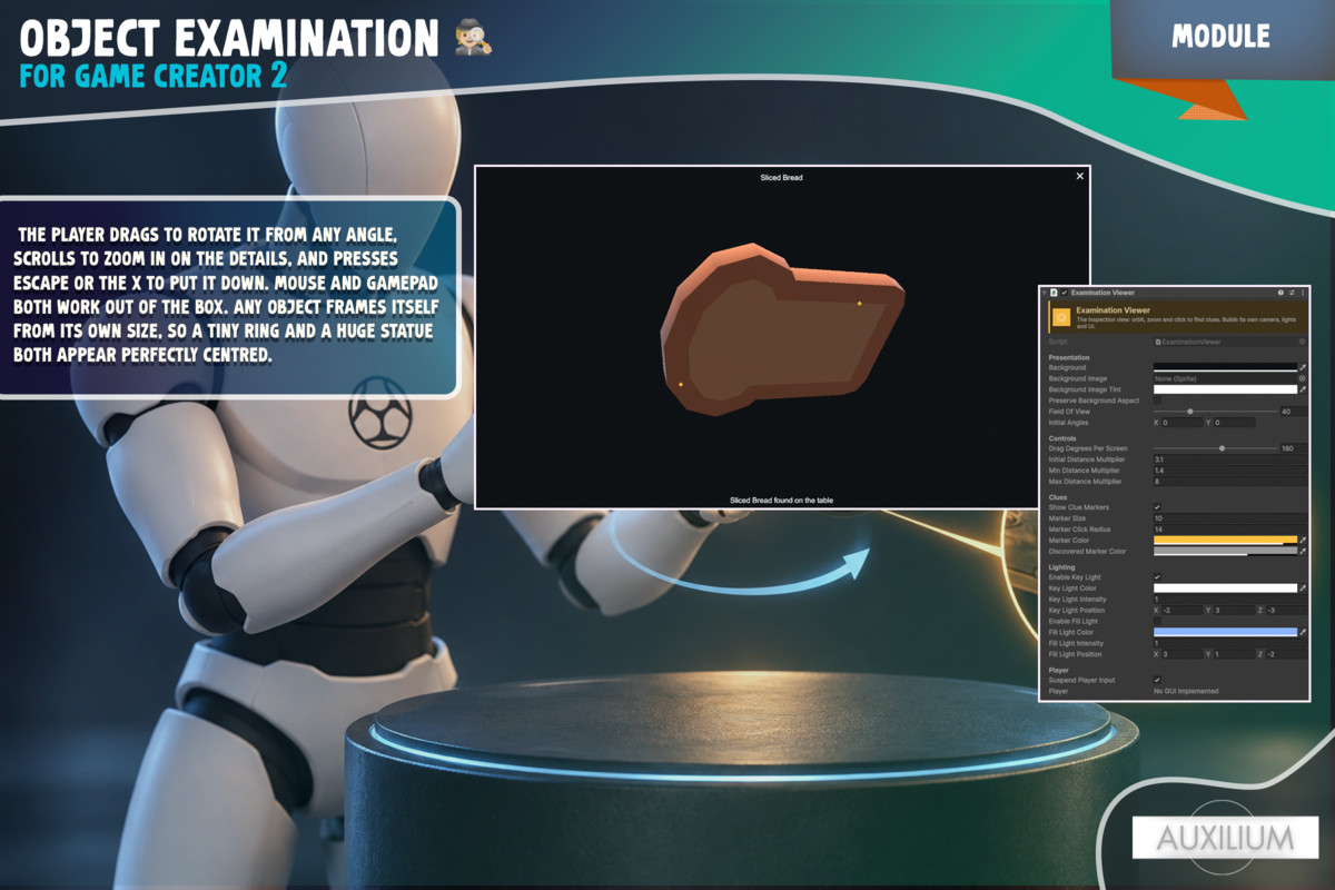 Object Examination for Game Creator 2