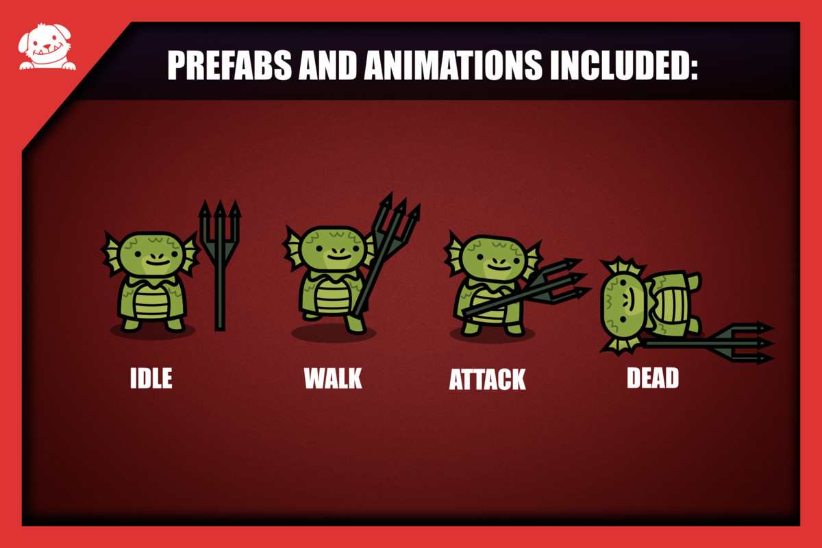 Simple 2D Cute Horror Characters Pack 2