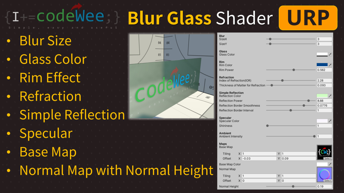 Blur Glass Shader(URP)