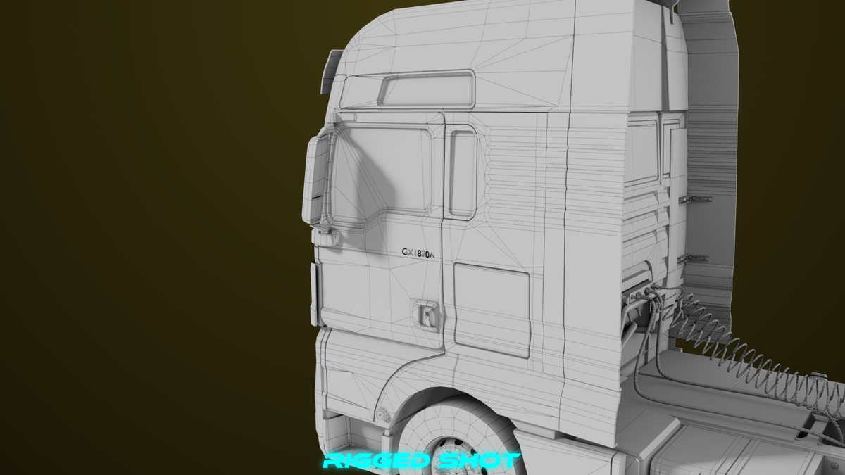 Heavy Truck 04 Flatbed Load Trailer URP HDRP Textures