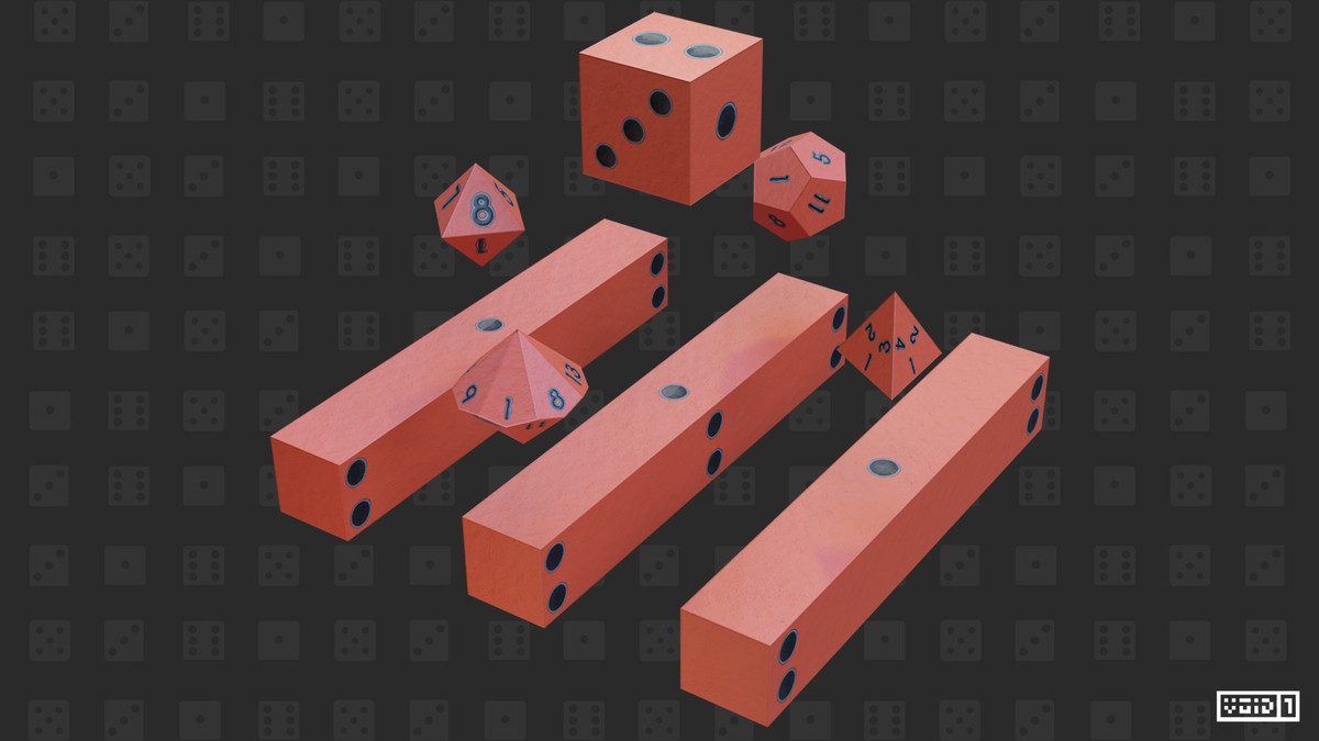 Rounded 3D Dice Models PRO