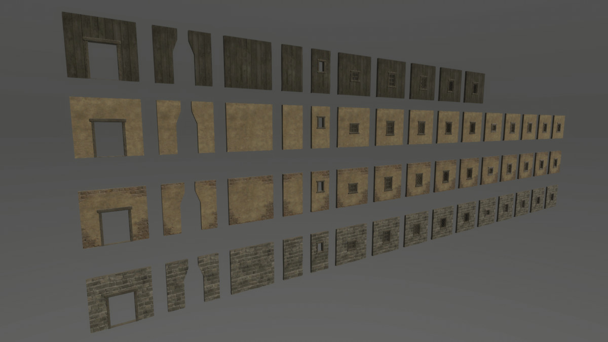 Modular Medieval Houses With Interior