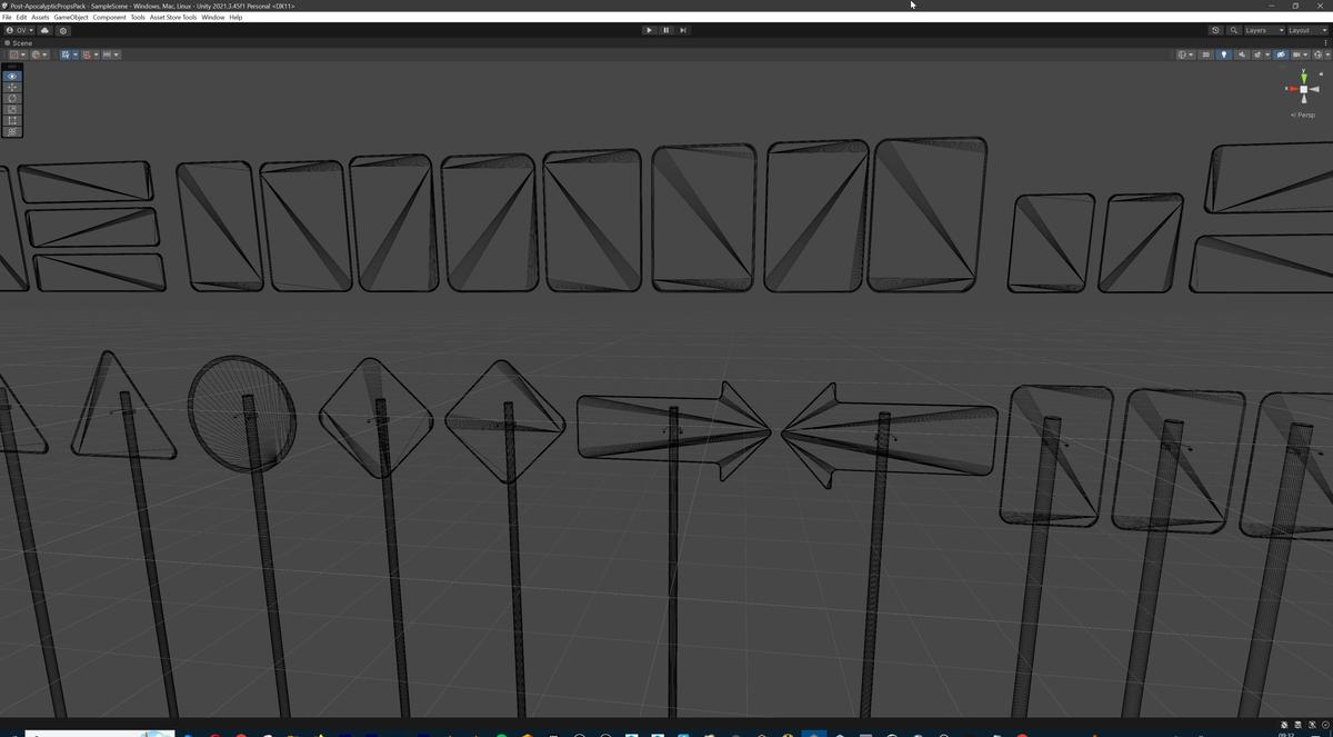 Post-Apocalyptic Survival Urban City Props and Road Signs Pack - 135 3d Models