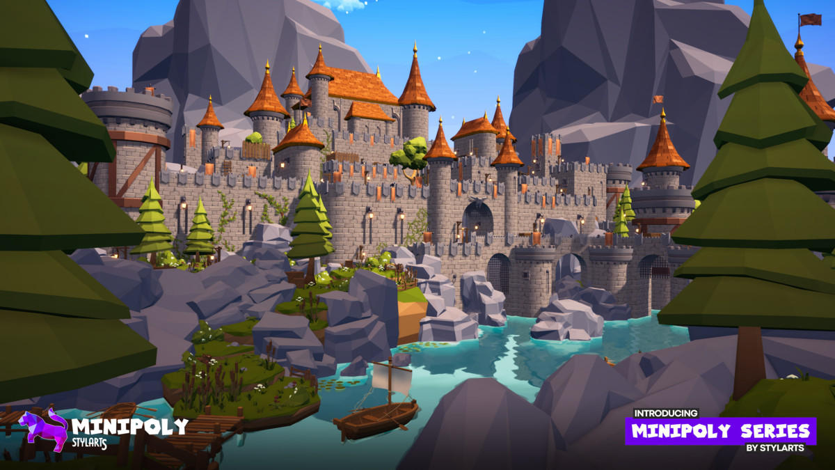 Minipoly Series - Mythic Castle ( Stylized Lowpoly Environment )