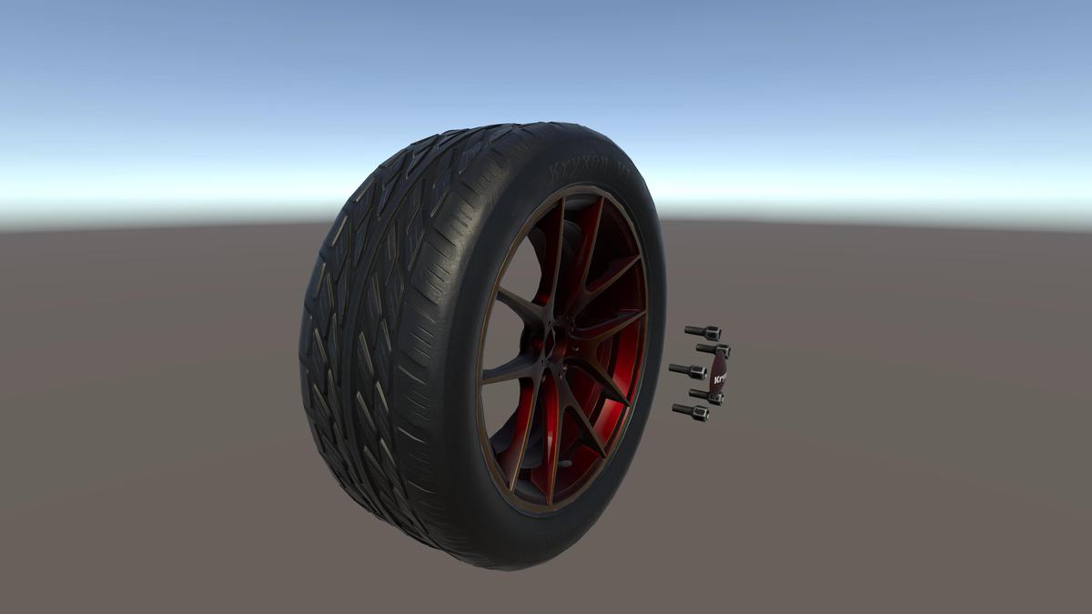 Kryxen Wheel V1 - Candy_Red - Game Ready