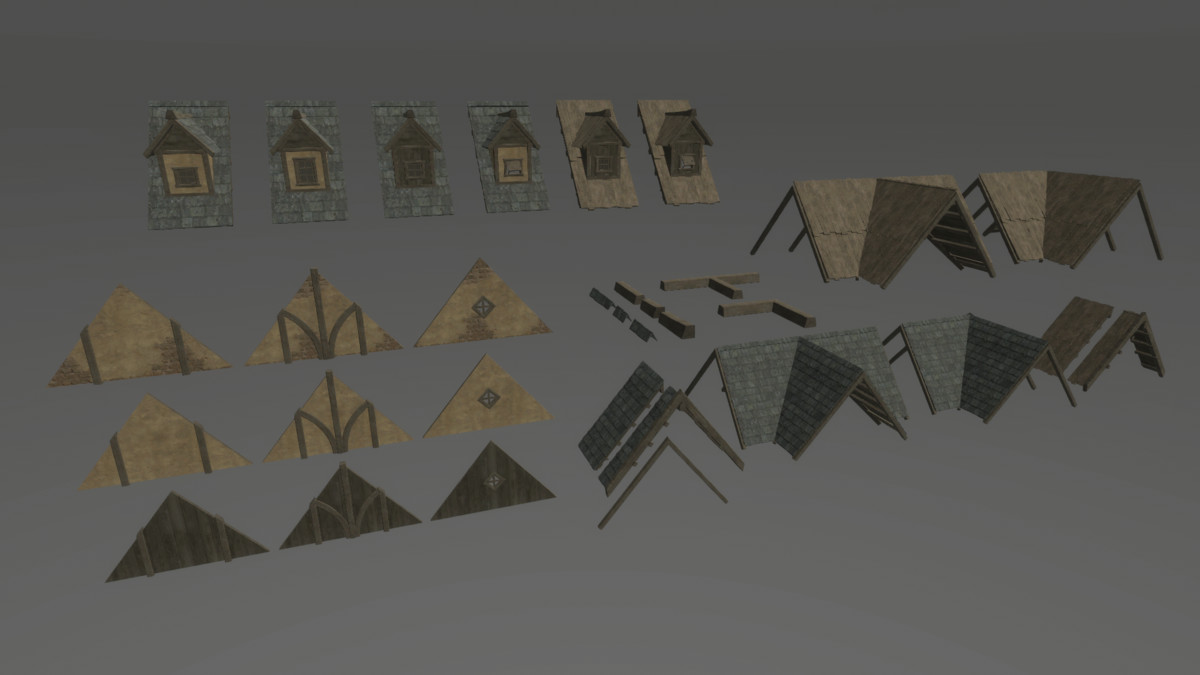 Modular Medieval Houses With Interior