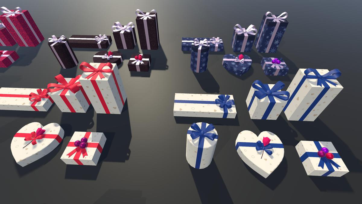 Gift Boxes with Magical Shader (Burn & Reveal)