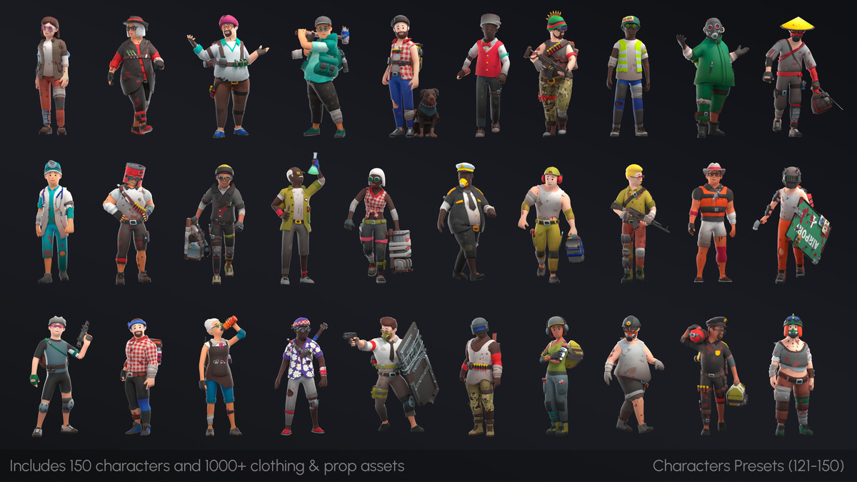 Apocalypse Characters - Modular Animated Pack