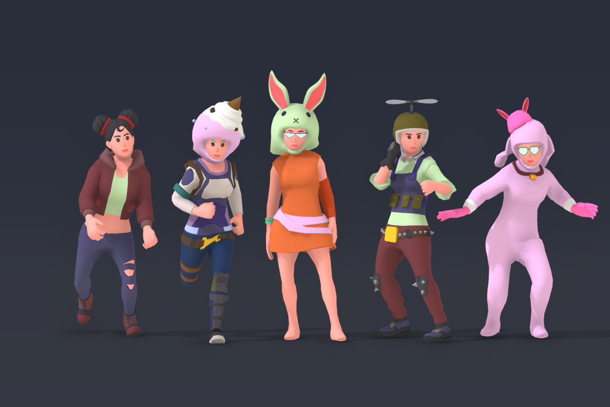 Customizable 3D Funny Characters Bundle